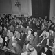 Filling the back rows of seats a delegation of Hollywood personalities listens to session of the House Un-American Activities Committee hearing on Oct. 27, 1947 into communist Penetration of the film industry. Third row (Starting third from left) Larry Adler; Sheridan Gibney; Robert Presnell, Jr. and Marsha Hunt. Fourth row (starting fifth from left), Sheppard Strudwick; Baul Henreid Jane Wyatt; Evelyn Keyes; June Havoc; Humphrey Bogart and Lauren Bacall. Fifth row (starting sixth from left), Sterling Hayden; Mrs. Hayden; Ernest Pascal; Joseph Sistrom; Ralph Alswang; unidentified man; Robert Ardroy; Richard Conte and Geraldine Brooks.